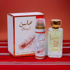 buy Mahasin Crystal Arabian Unisex EDP Perfume By Lattafa 100ML
